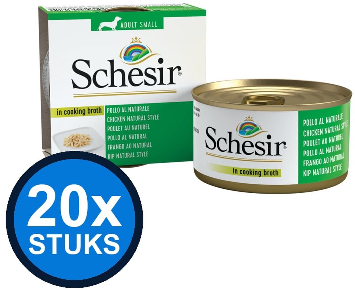 20x Schesir Complementary kat blik bouillon kip 70gr
