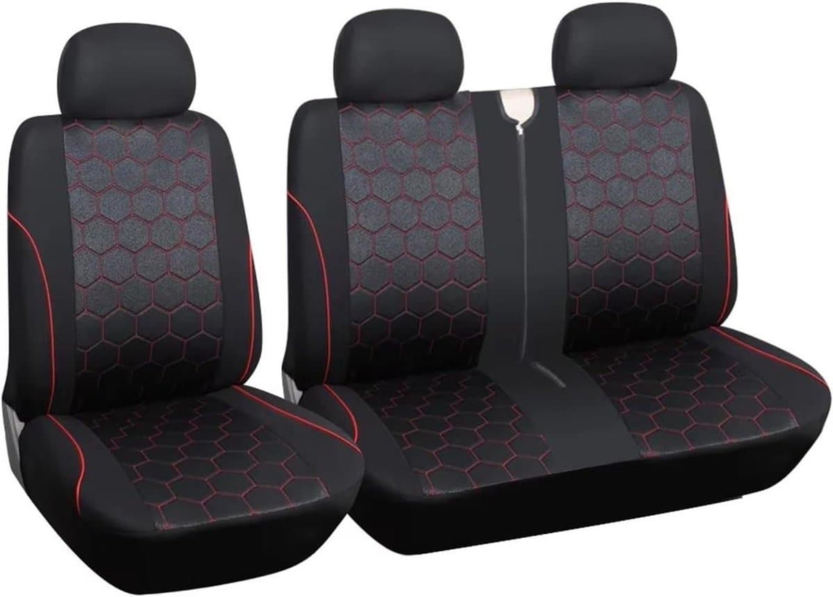 Stoelhoezen Set - Autostoel Beschermers - Auto Interieur - Universele Pasvorm - 3-Zits - Zwart