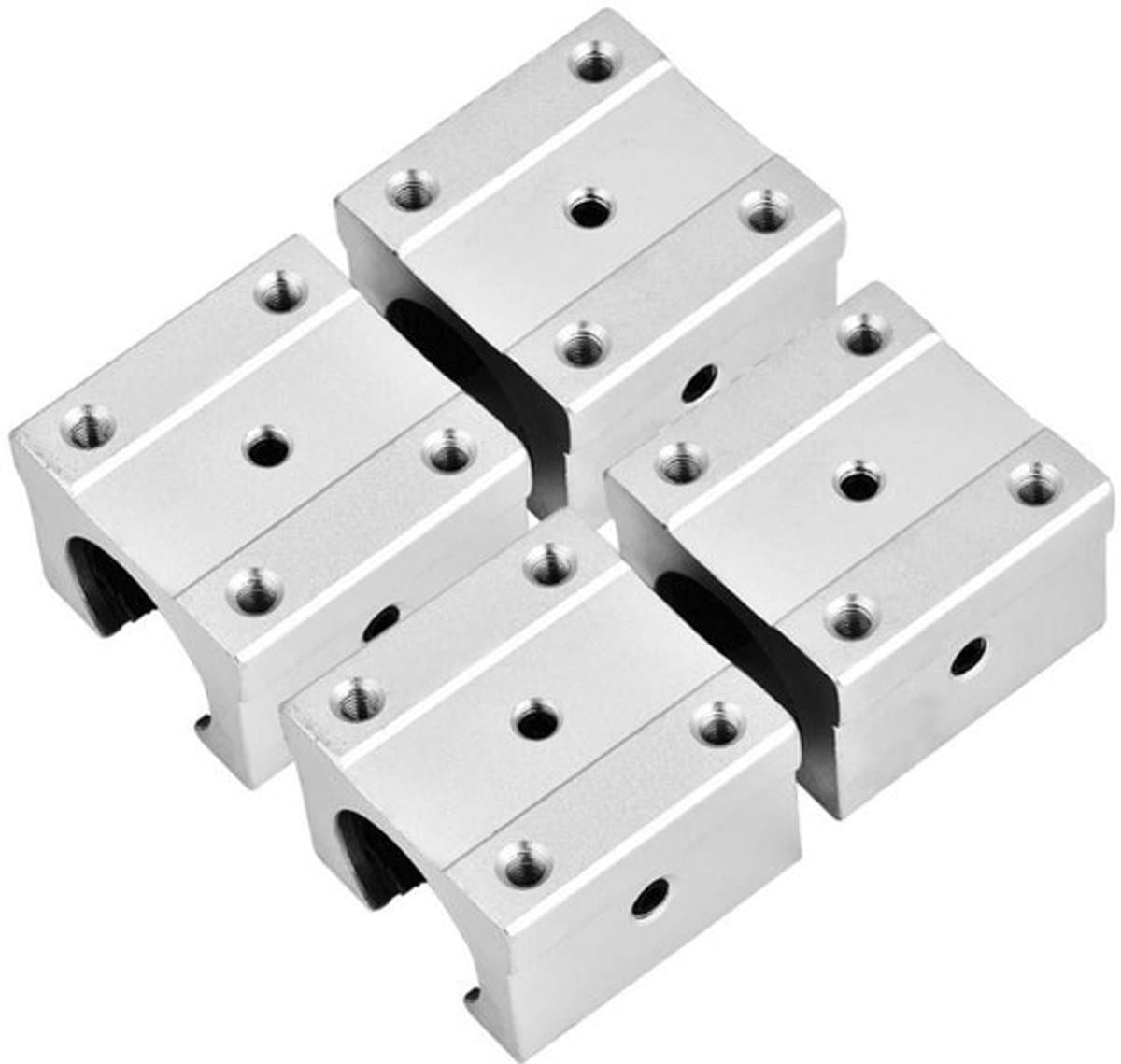 - SBR16UU - Aluminium Lineaire Lagers - Corrosiebestendig - 16mm - Precisie Roller - Geschikt voor Router - 4 Stuks