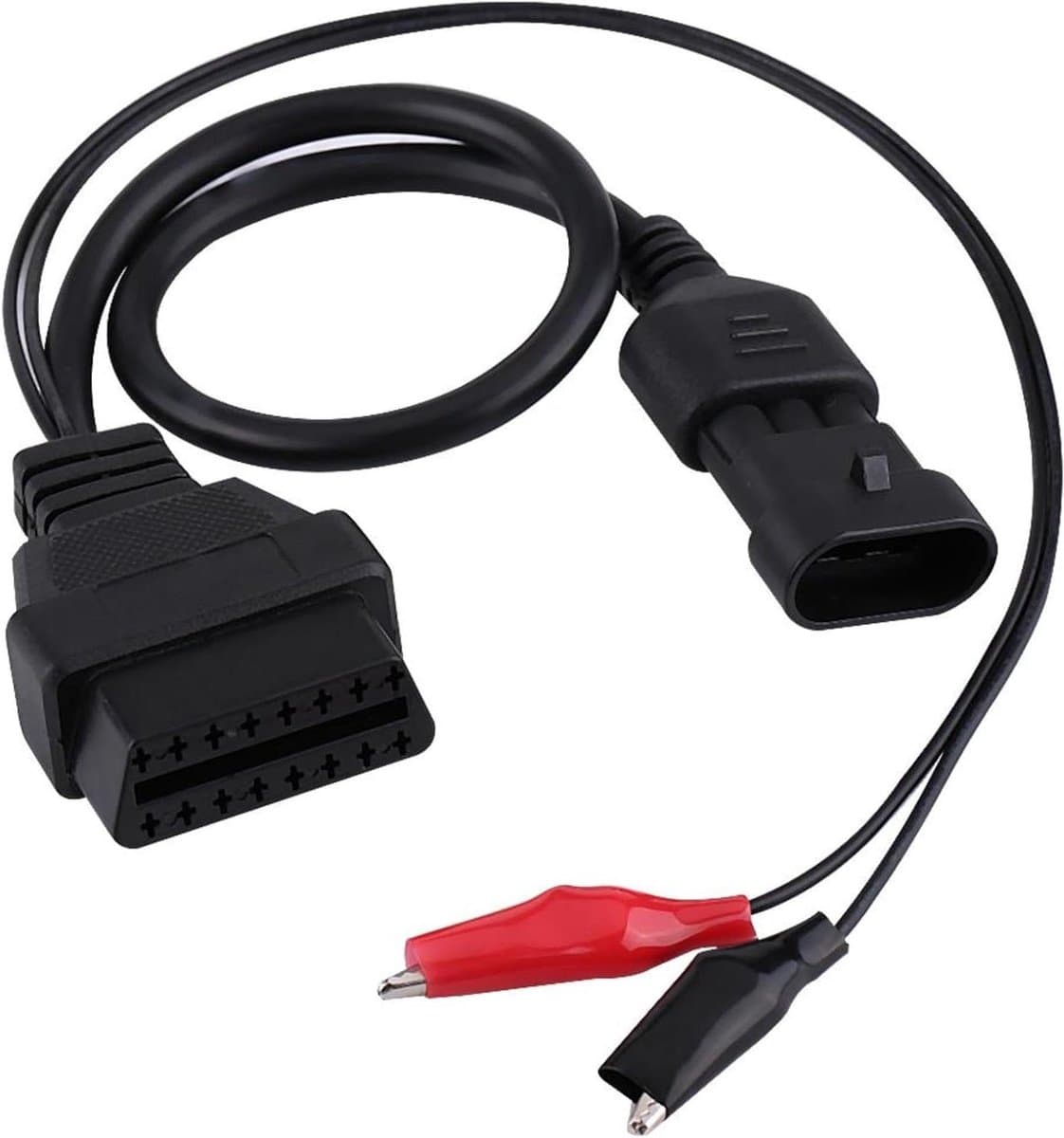 OBD2 Adapter Kabel - Diagnostische Kabel Alfa Lancia - Auto Diagnostiek - Speciaal voor 3-pins - 40 cm - Zwart