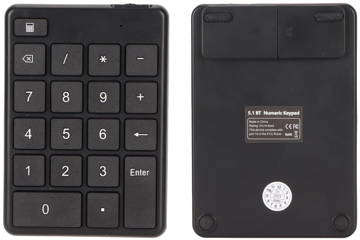 Dailygoods - Draadloze Nummerpad - Bluetooth Nummerblok - Externe Slim Financiële Boekhouding - Draagbaar - 19 Toetsen - Geschikt voor Laptop en Deskt...