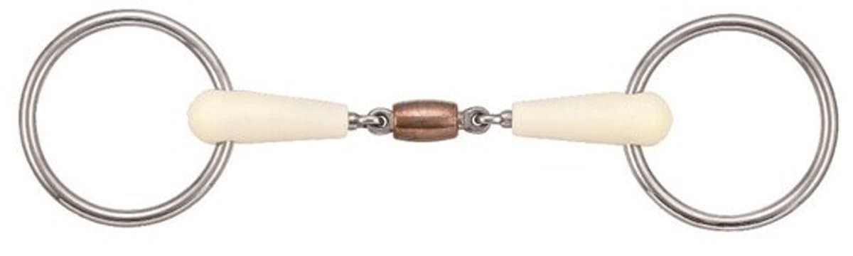 2-rings paardenbit met verwijderbare dubbele afdichtingsring + koperen roller Soyo Happy mouth