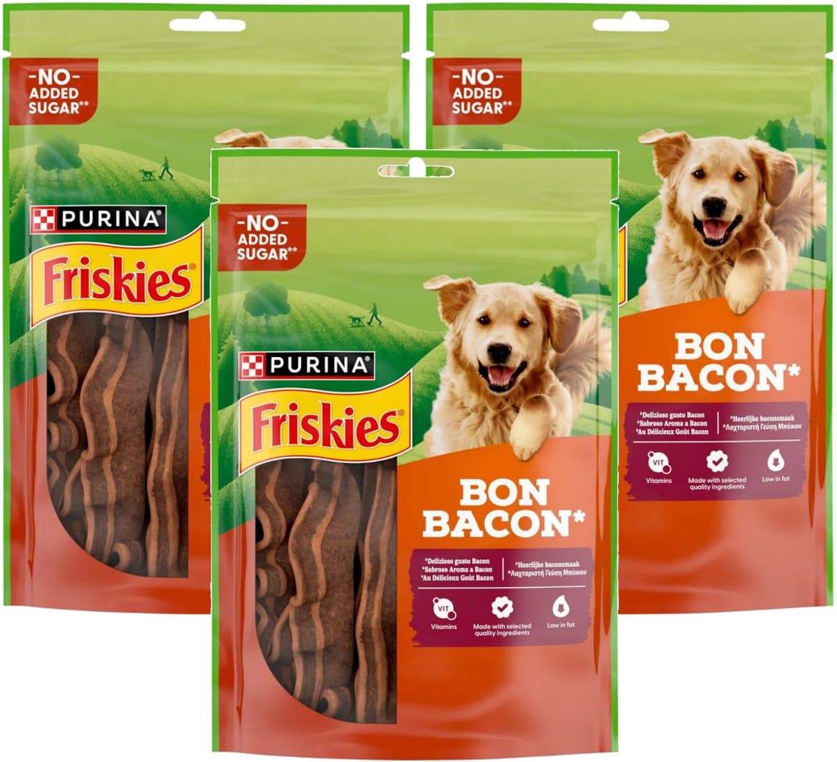 Purina Friskies Bon Bacon - Multipack - Hondensnack - 360g (3x120g)