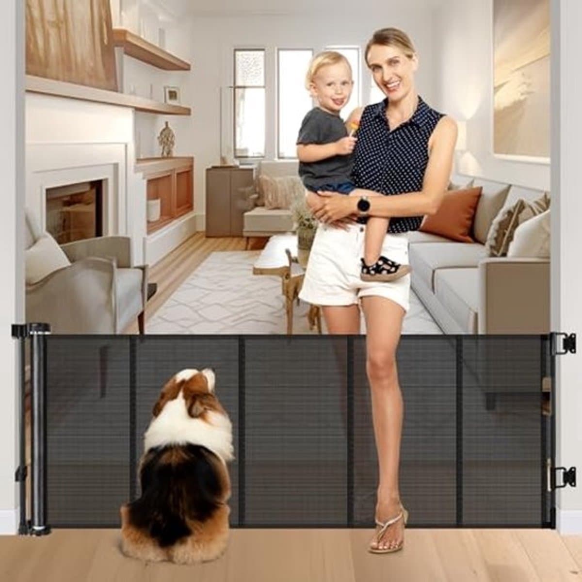 Intrekbare hondenhek 72 cm - Veilig poortje voor kleine huisdieren