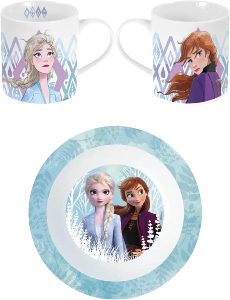 Frozen ontbijtset: ontbijtschaal + mok