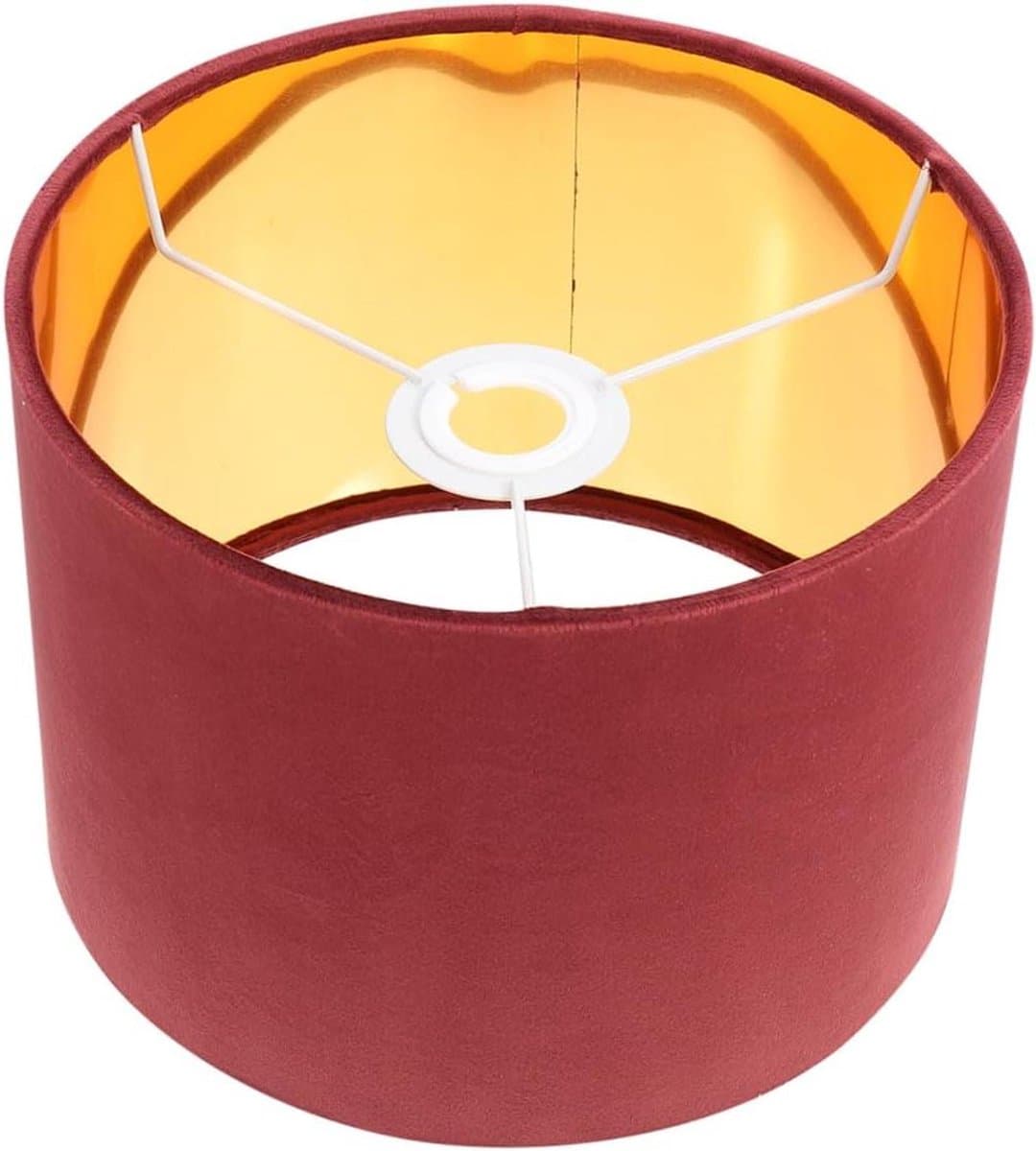 Velours Lampenkap - Stoffen Kap - Sfeervolle Verlichting - Gouden Voering - Universeel - Jujube Kleur