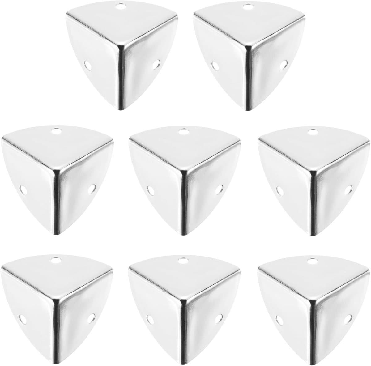 Metalen Hoekbeschermers - Kast Hoeken - Meubels Versterken - Zinklegering - 30 x 30 x 30 mm - Zilver