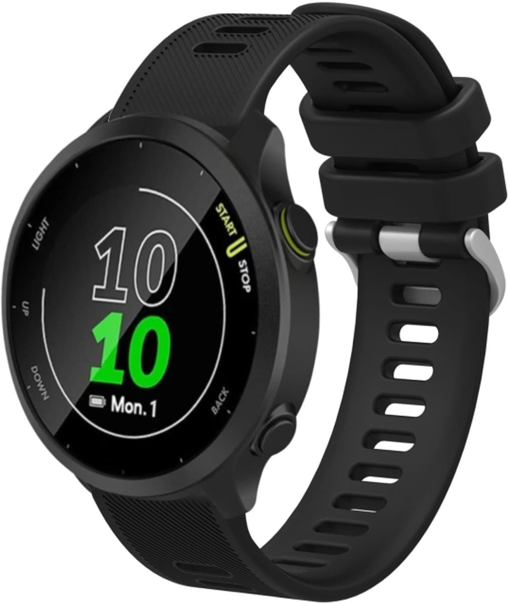For Garmin Venu 2 Plus 20mm Silicone Twill Watch Band(Black)