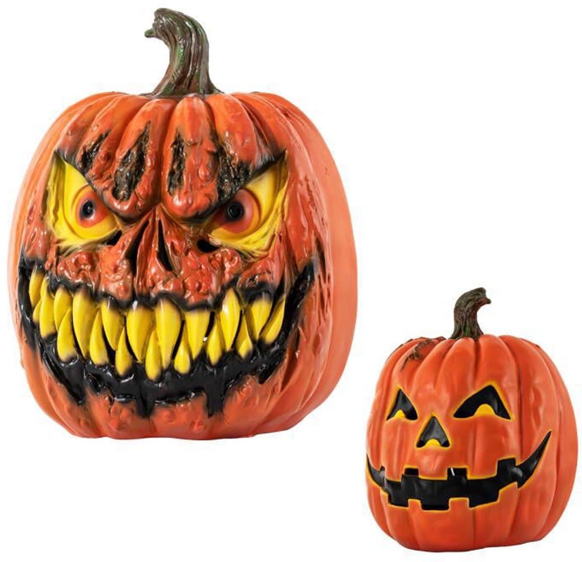 Kraftverdia — Halloween-horrorfeestmasker – Pompoenmasker – Horrorthema – Halloween-kostuumaccessoire – Cosplay – Geschikt voor Halloween en gemaskerde bals