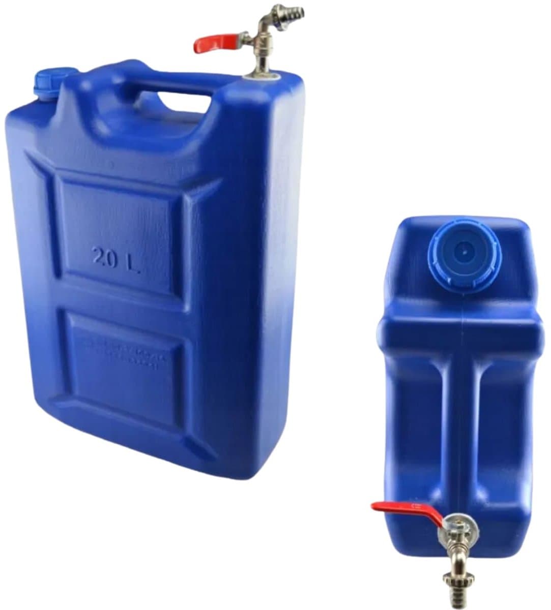 Anwicar Jerrycan voor Water - 20 L - Watercontainer met Kraantje en Dop - Waterdispenser Camping - Blauw