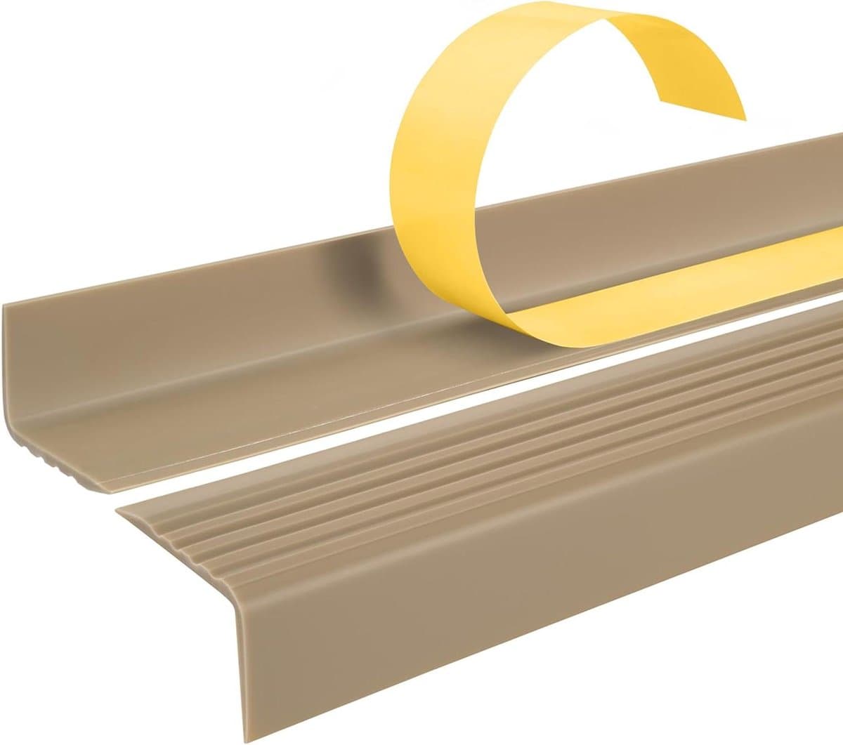 Zelfklevend Trap Profiel - Antislip Rand Bescherming - Veilige Trappen - Duurzaam PVC Materiaal - 40x25mm 80cm - Beige