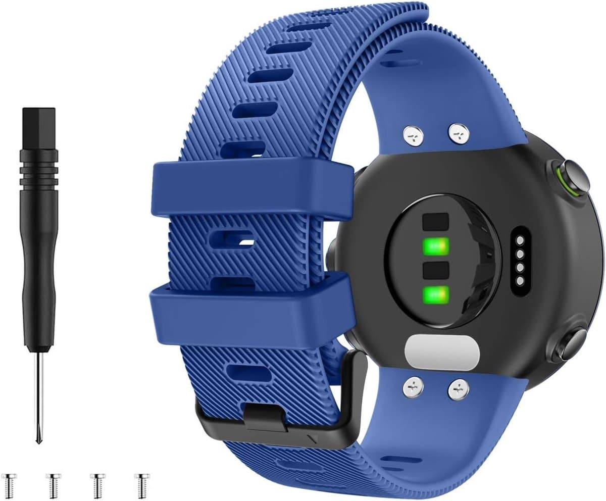 Zachte siliconen vervangband voor Garmin Forerunner 45, verstelbare sportarmband, comfortabel en duurzaam