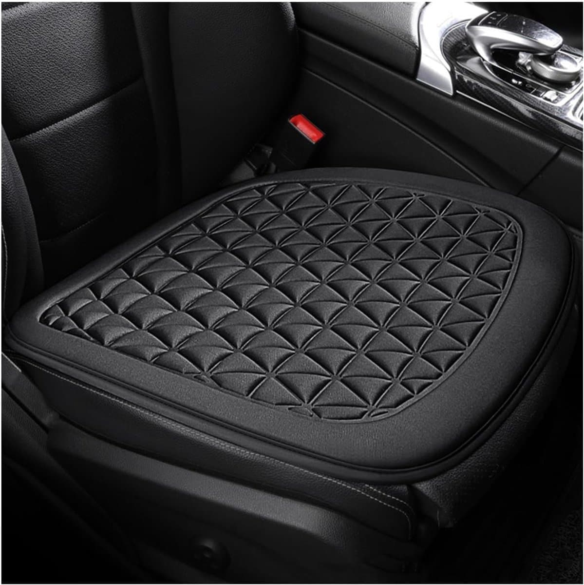 Allecto - Autostoelbeschermer - Ademend - Antislip - Zwart - Universele hoes voor autostoelen - Set van 2