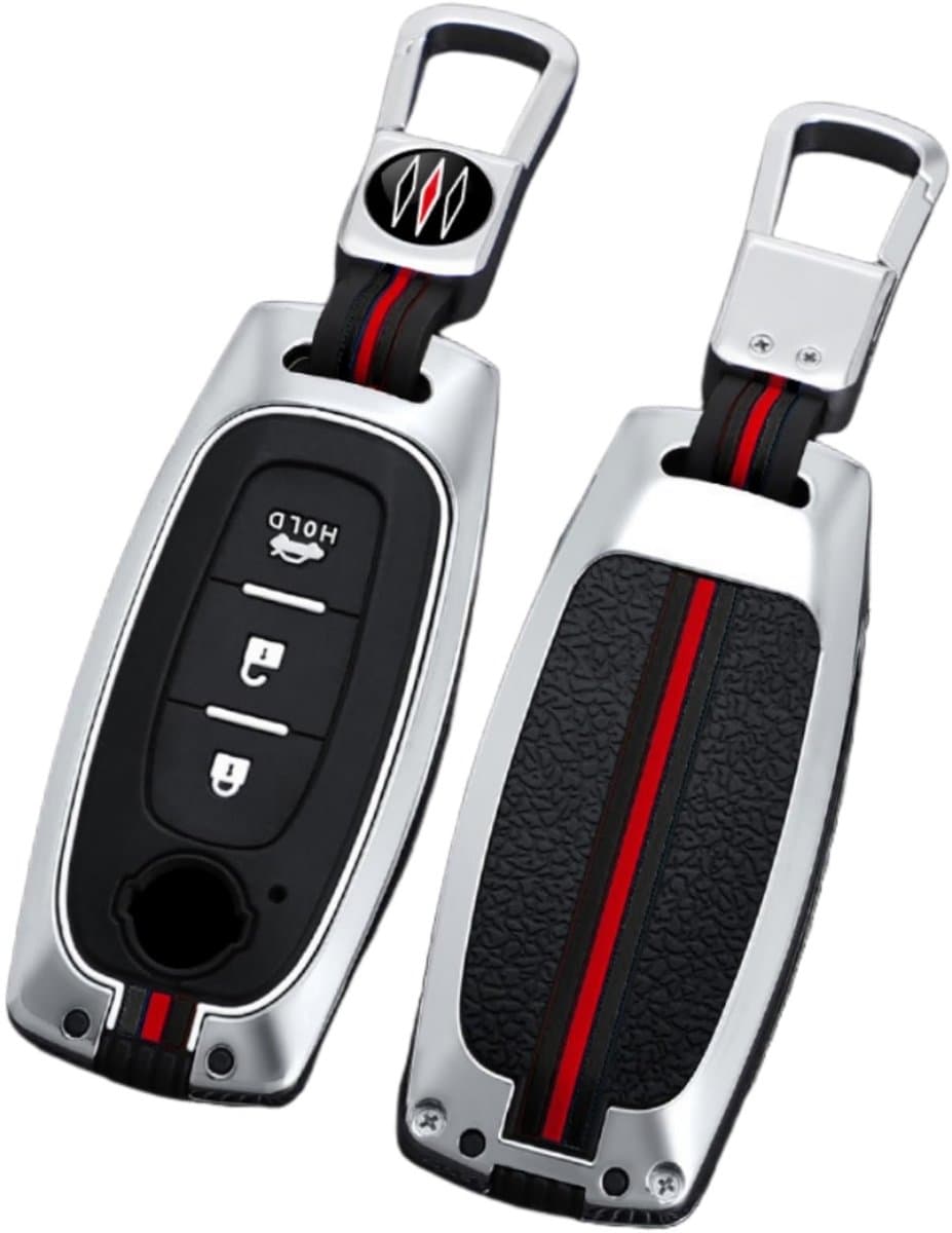 Cosensi - Key Cover - Sleutelhanger - 360° Waterdicht - Zilver - Sleutelbescherming - Geschikt voor Nissan Juke Teana Hybrid