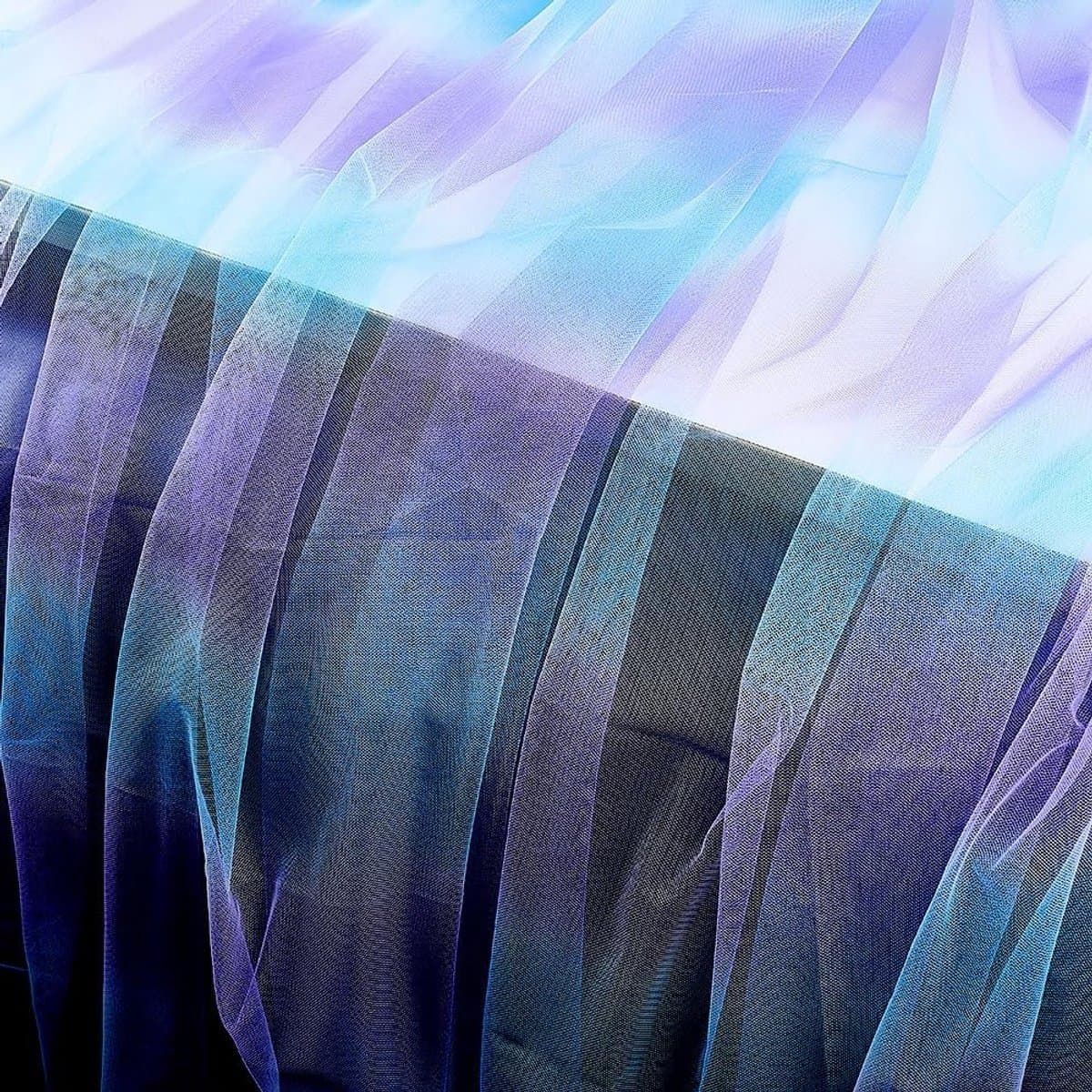 2 Yards Kleurige Tulle Mesh Stof, 1.5-1.6m Breed, Ideaal voor Jurkjes, Feestdecoratie en Creatief Naaiwerk
