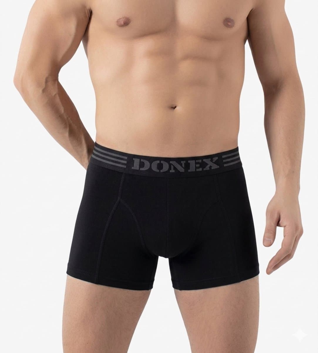 DONEX® Heren Boxershorts – 4 Stuks – Zwart – Katoen – Comfort Fit - Maat XL