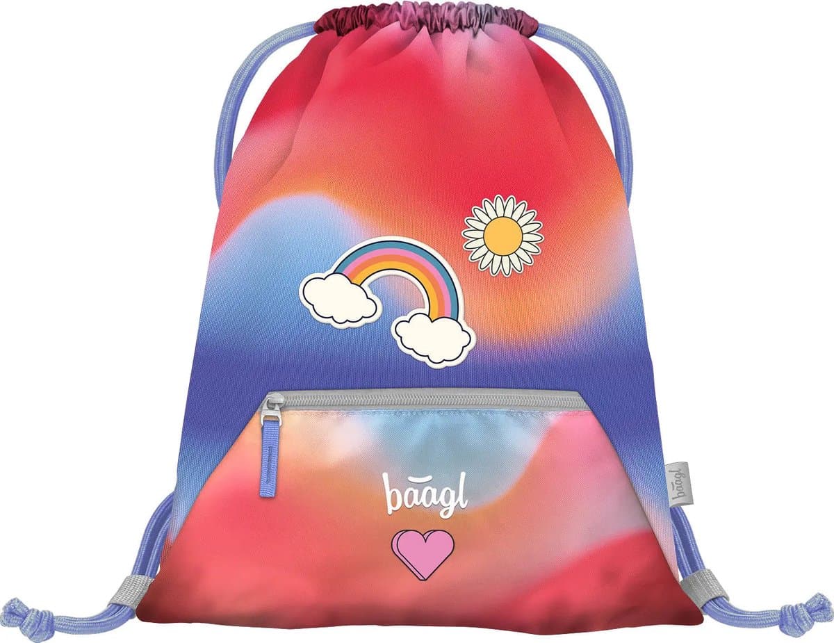 Baagl Regenboog Gymtas met Rits