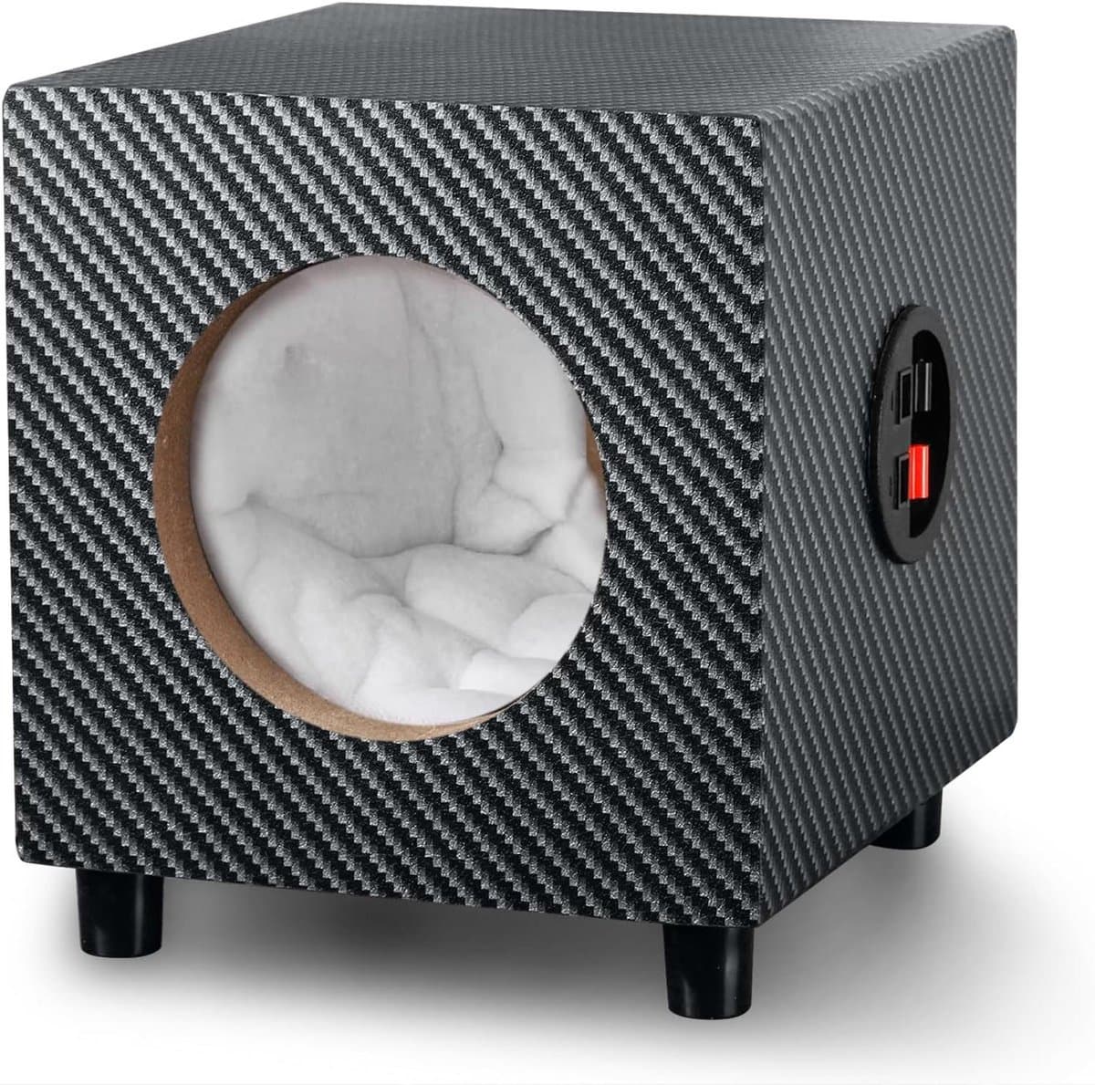 Luidsprekerbehuizing - Audio kast - Verbeter geluidskwaliteit - Met geluidsabsorberend katoen - 5 inch - Zwart