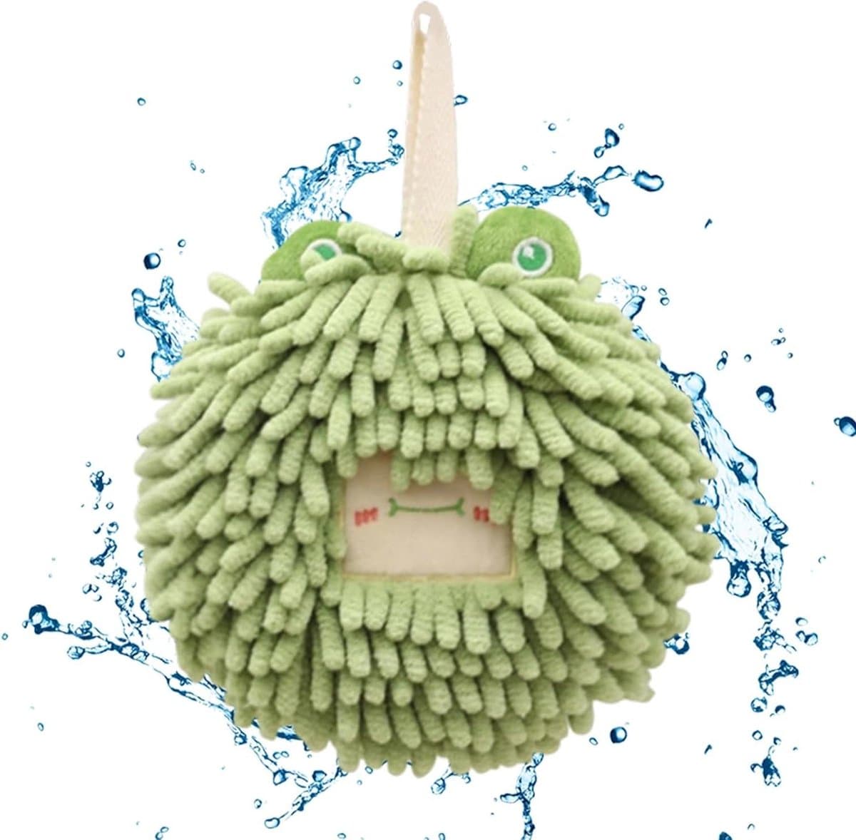 Dieren Handdoeken - Zachte Doeken - Badkamer Decoratie - Speels Dieren Design - 20x20 cm - Groen