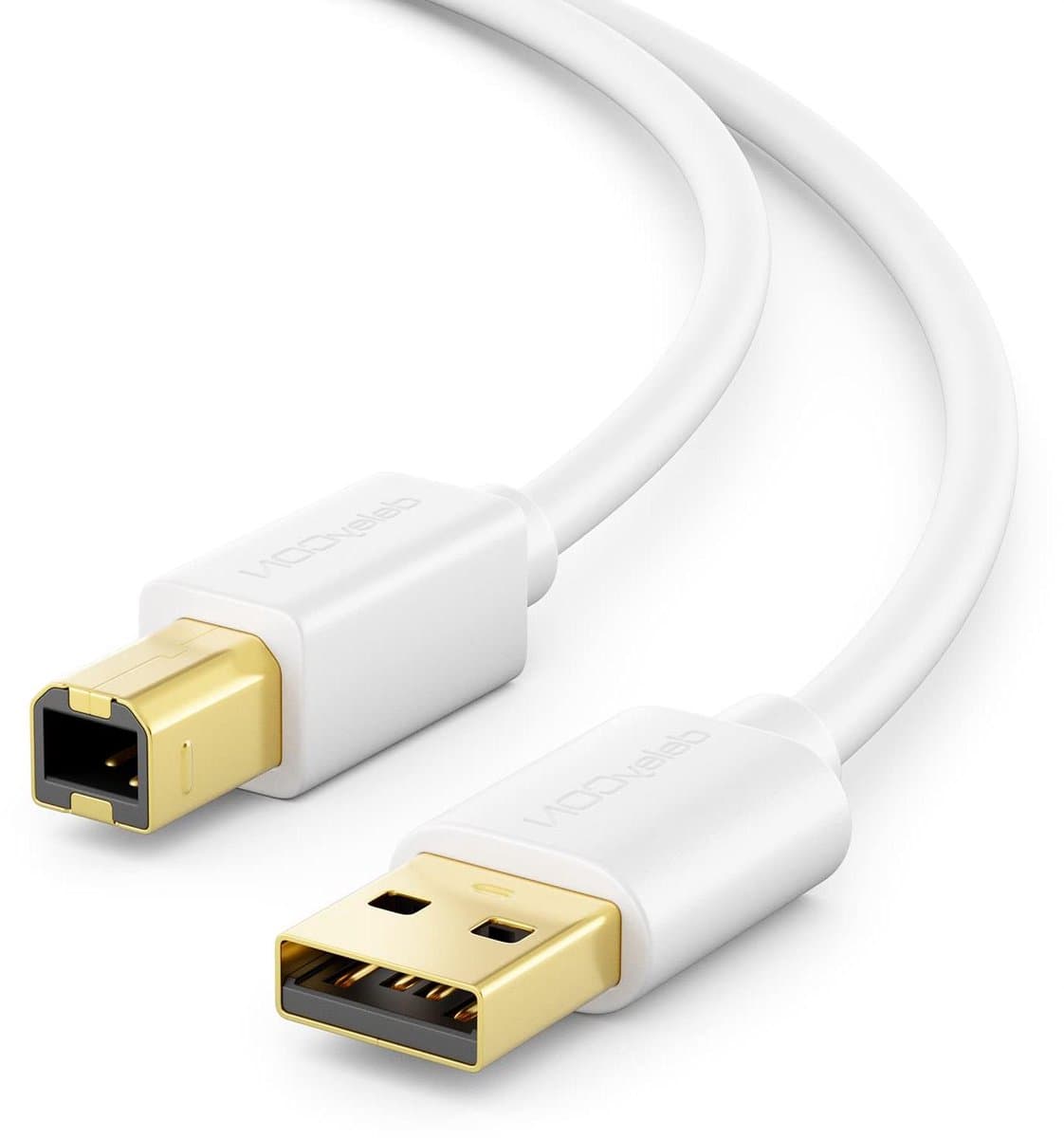 USB 2.0 Datakabel - Printerkabel Scannerkabel - Apparaten Verbinden - Hoge Snelheid 480 Mbps - 1.5 meter - Wit