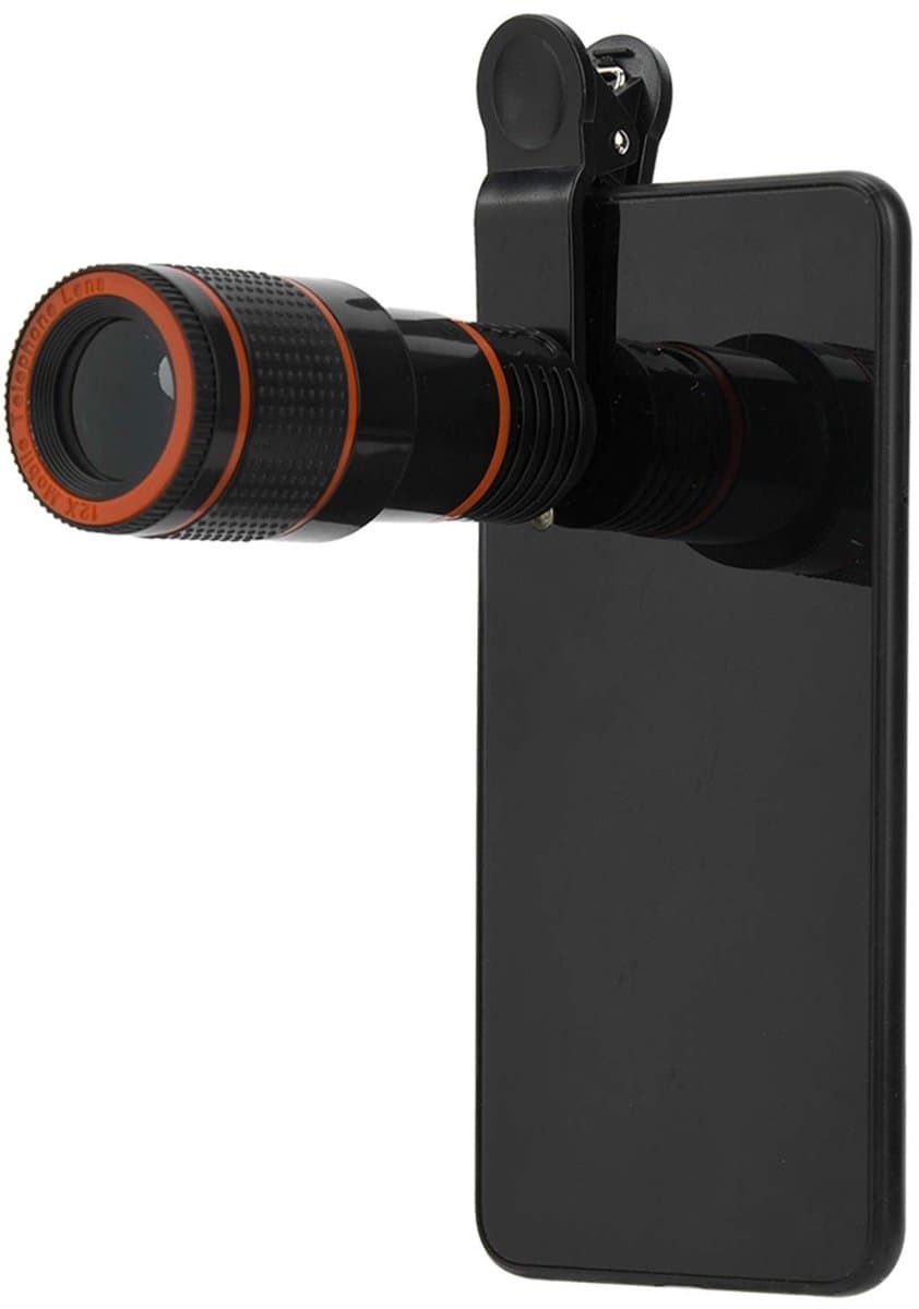 Allecto - Telefoto Zoom Lens - 12x Vergroting - Multicoating - Universel voor Mobiele Telefoon en Tablet - Heldere Lens - Geschikt voor Fotografie ...