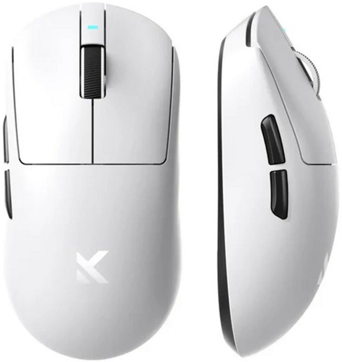 MCHOSE A7 Ultra Wireless - Bedraad, Bluetooth & RF - 42.000 DPI - 8000Hz pollingrate - Wit