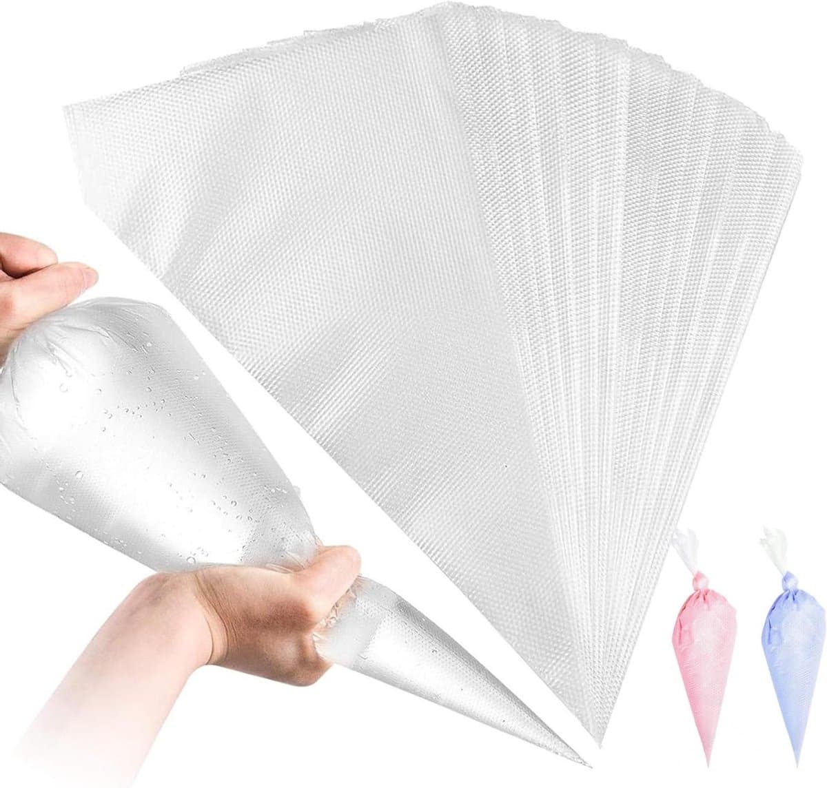 100 Stuks Wegwerp Spuitzakken 20 Inch Extra Dikke Antislip Spuitzakken voor Taartdecoratie, Cupcakes en Koekjes