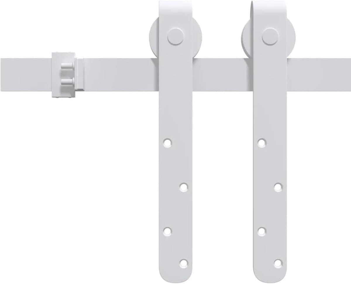 Mini schuifdeur set - IJzerwaren component - Deuren openen sluiten - Stil en lichtlopend - 122 cm lengte - Wit