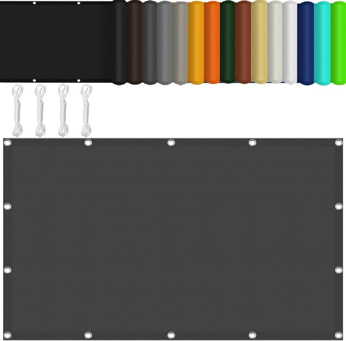 Schaduwnet Tuin - Zonwering Zeil - Buiten Ontspannen - 98% uv-bescherming - 210x210cm - Donkergrijs