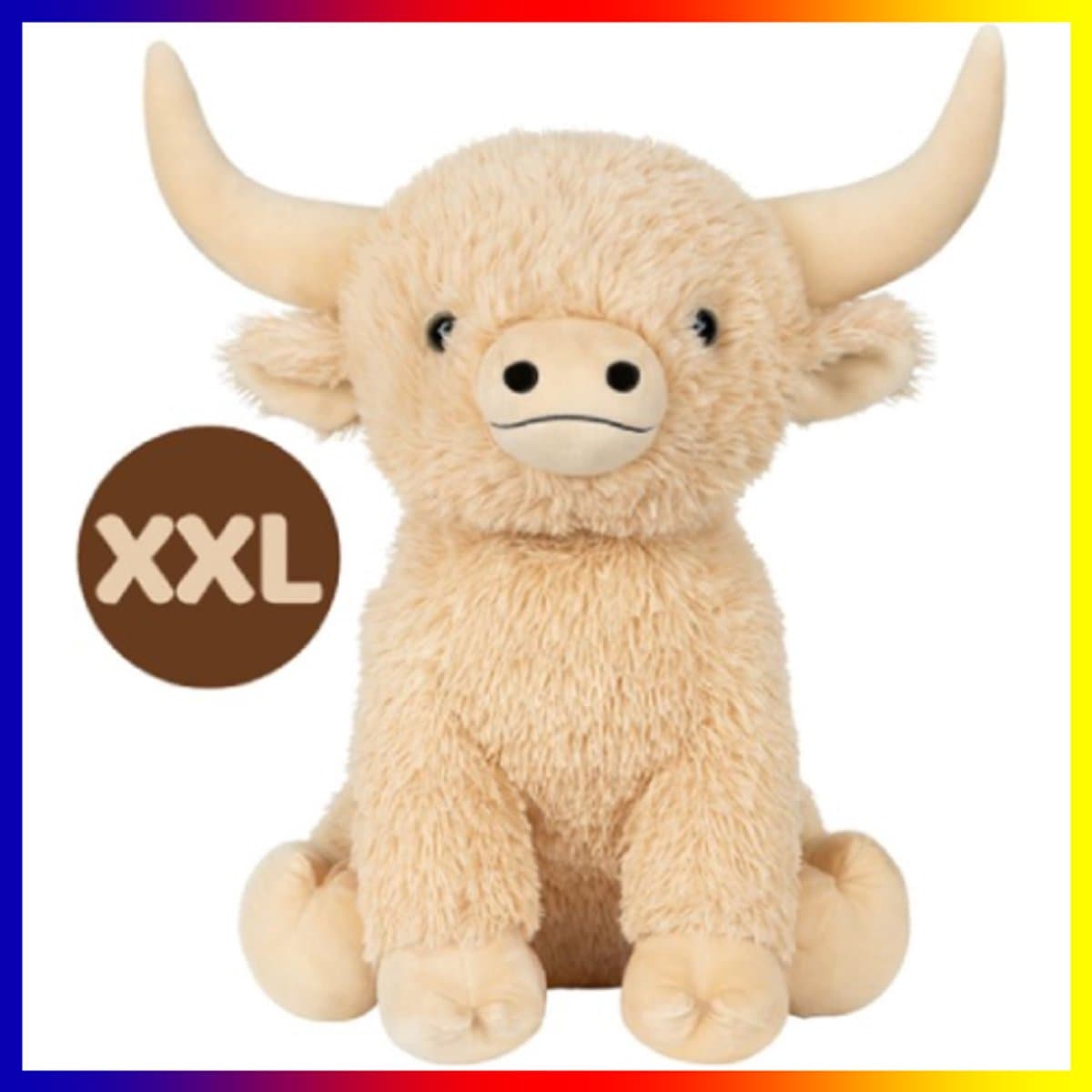 Topknuffels® Stier Pluche Knuffel XXL 100 cm - Bull Cow Plush XL - Speelgoed Knuffeldier Extra Groot - Grote Knuffels voor Kinderen Jongens Meisjes - Schotse Hooglander Highlander