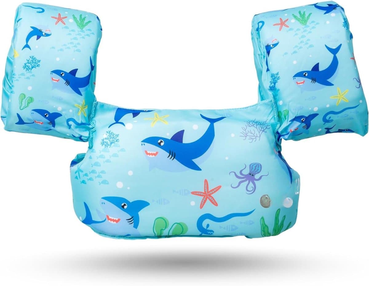 QUOVO® Zwemvest Kind - Zwemvest - Drijfvest Kind - Blauw - 33cm x 19cm x 16cm