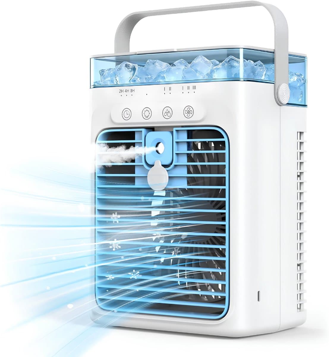 KAD® Airco Zonder Afvoerslang - 1L Watertank - Airco - Aircooler - Wit - 22cm x 19cm x 27cm