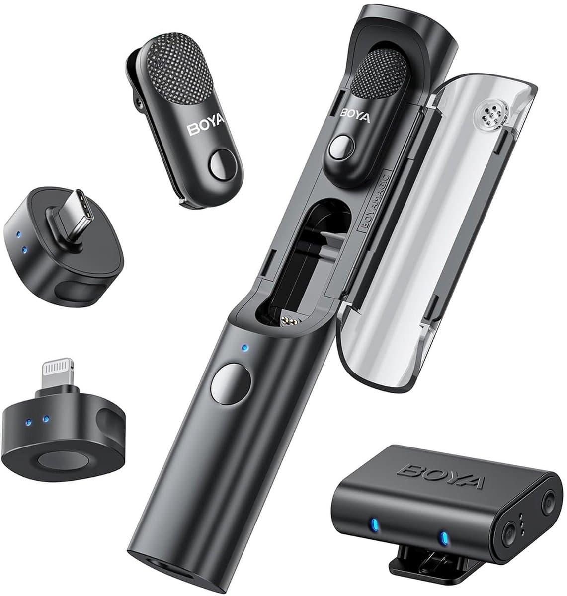 Boya Magic 02 voor Usb C, Lightning & 3,5mm