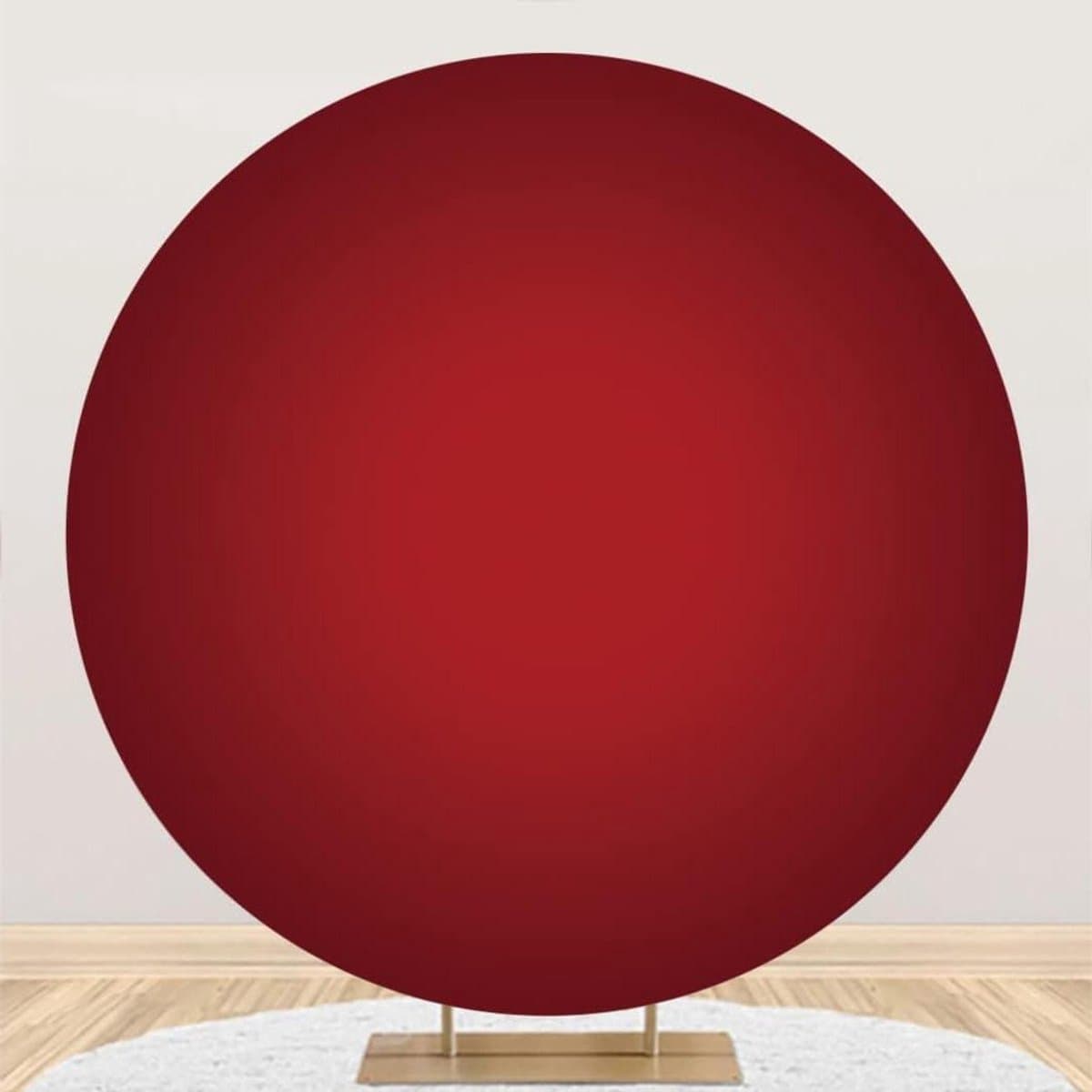 Ronde Achtergrond - Decoratie Doek - Foto Studio - Machine Wasbaar - 1 Meter Diameter - Donkerrood