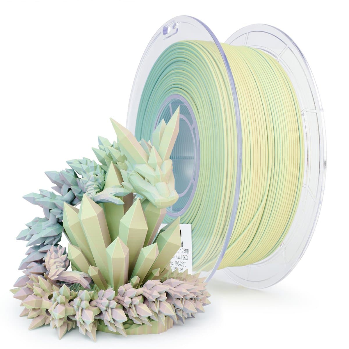 ZIRO Matte PLA Filament 1.75mm – 1KG – Colorful Mist – Frisse Matte Pastel Kleurenoverloop – 3D Printer Filament