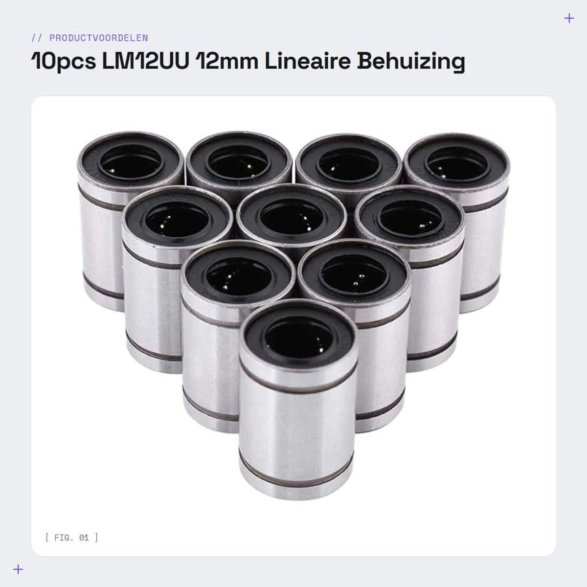 Dailygoods- Lineaire Lagers 10 Stuks - 12mm Kogelgelagerd - Dubbel Afgedicht - Geschikt voor 3D Printers - Langdurige Levensduur - Hoogwaardige Staal - Lager