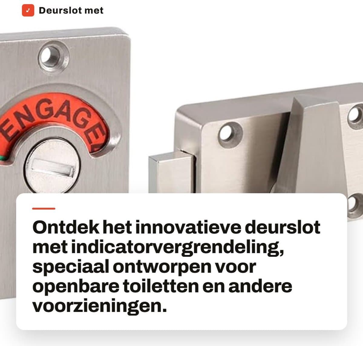 Dailygoods- Deurslot met indicatorvergrendeling - Roestvrij Staal - Zinklegering - Anti-roestig - Slijtvast - Geschikt voor openbare plaatsen - Toilet Slot