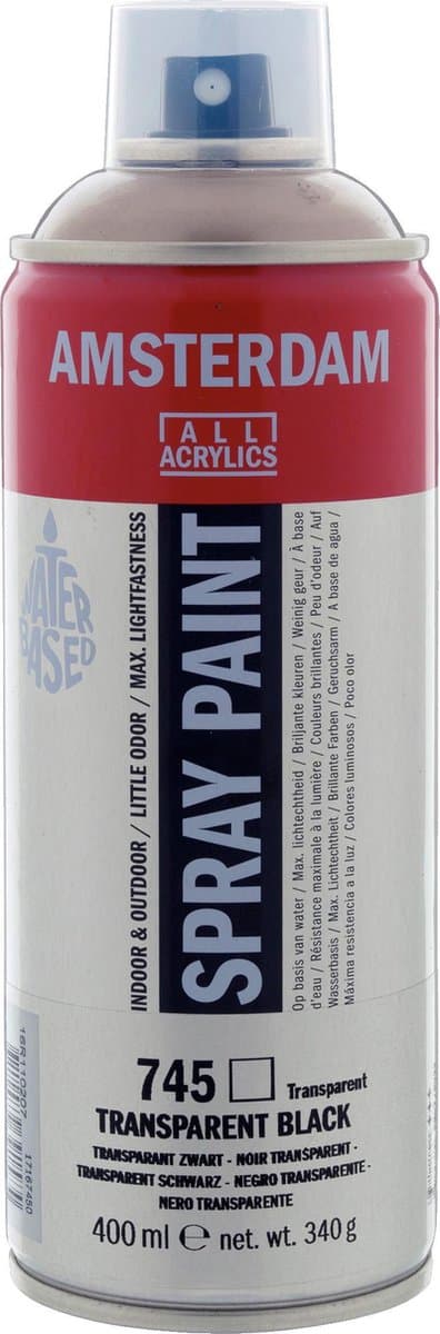 Spraypaint - 745 Transparant Zwart - Amsterdam - 400 ml