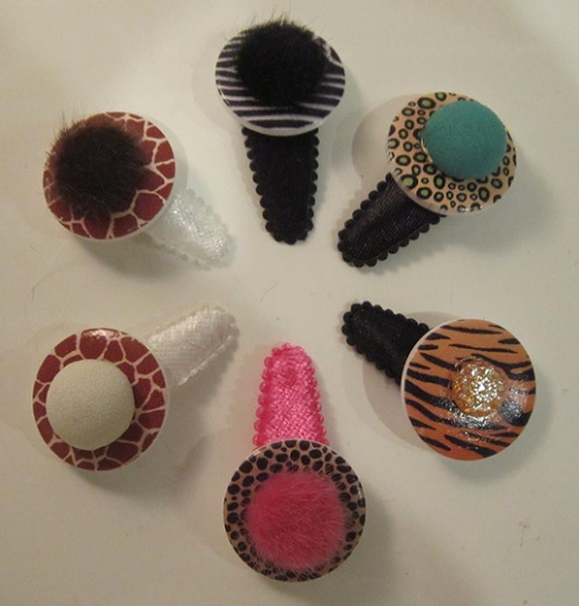 ZoeZo Design - Set van 6 - baby - peuter - haarclips - haarspeldjes - lengte circa 5 cm