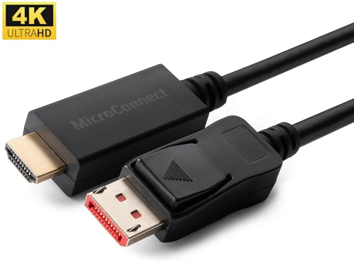 Microconnect MC-DP-HDMI-0504K video kabel adapter 0,5 m DisplayPort Zwart