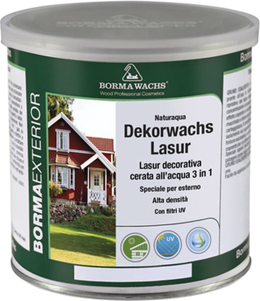 Borma Wachs dekkende Lazuur / buitenbeits Tortelduif (kleur 116) op waterbasis 750ml