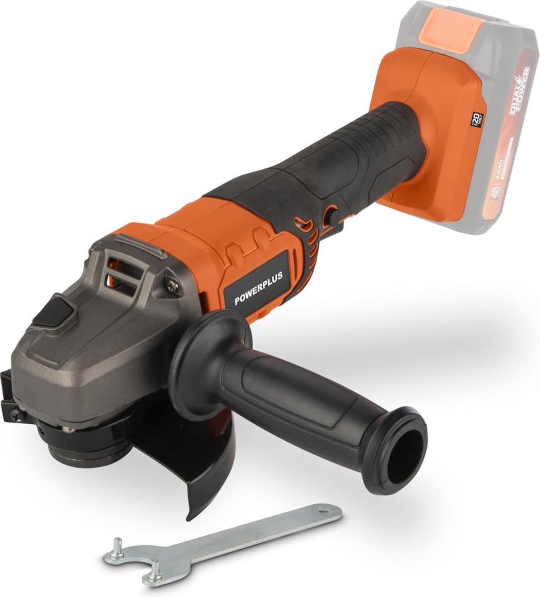 POWERPLUS POWDPO5000 Accu Haakse Slijper - 20 V - 125 mm - Gereedschap Zonder Accu en Lader