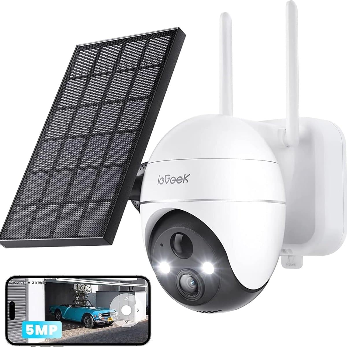 ieGeek Solar Bewakingscamera Outdoor Draadloze 3K Super HD PTZ CCTV Camera Wi-Fi Bewakingscamera Home Security Kleur Nachtzicht PIR Menselijke Detectie Twee-weg Audio