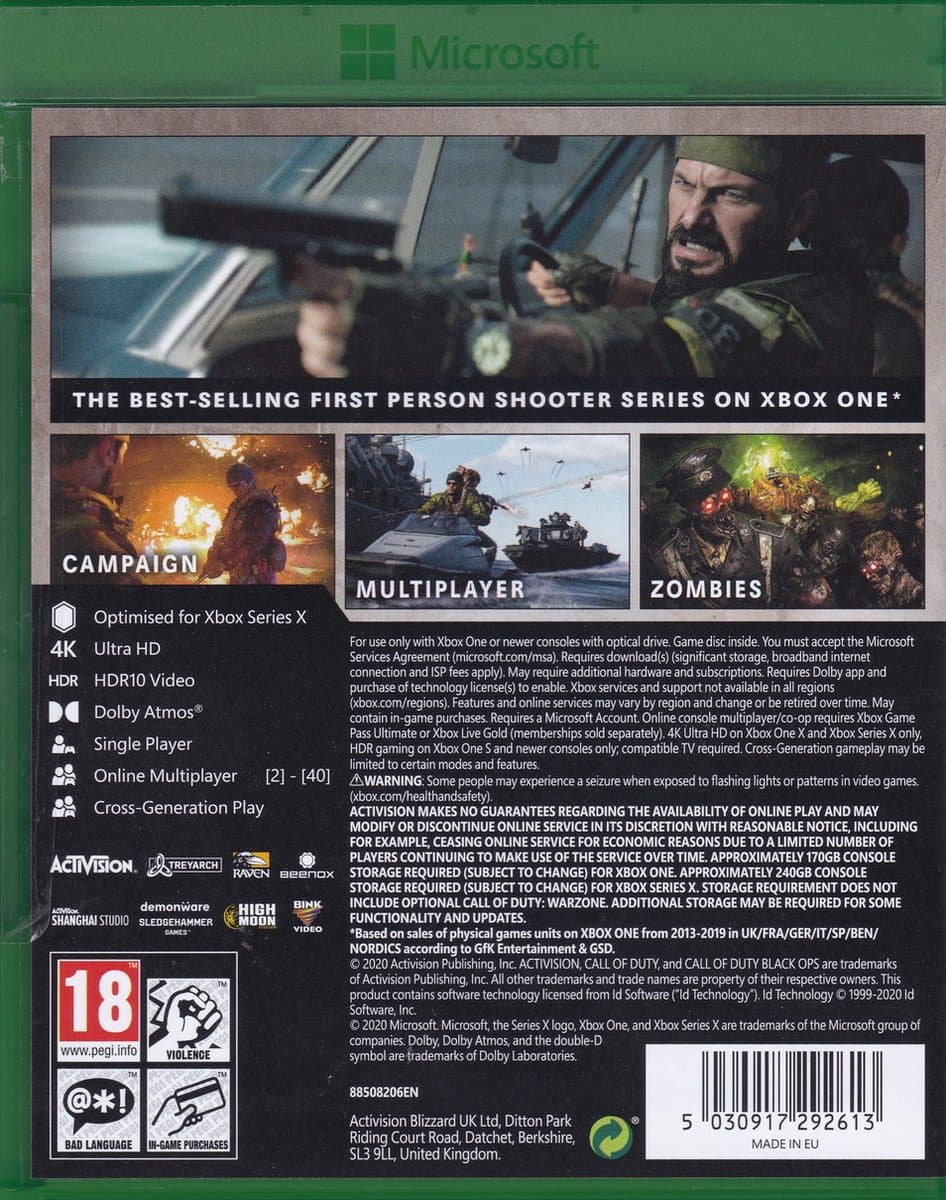 Call of Duty Black Ops - Cold War Xbox One Xbox Series X