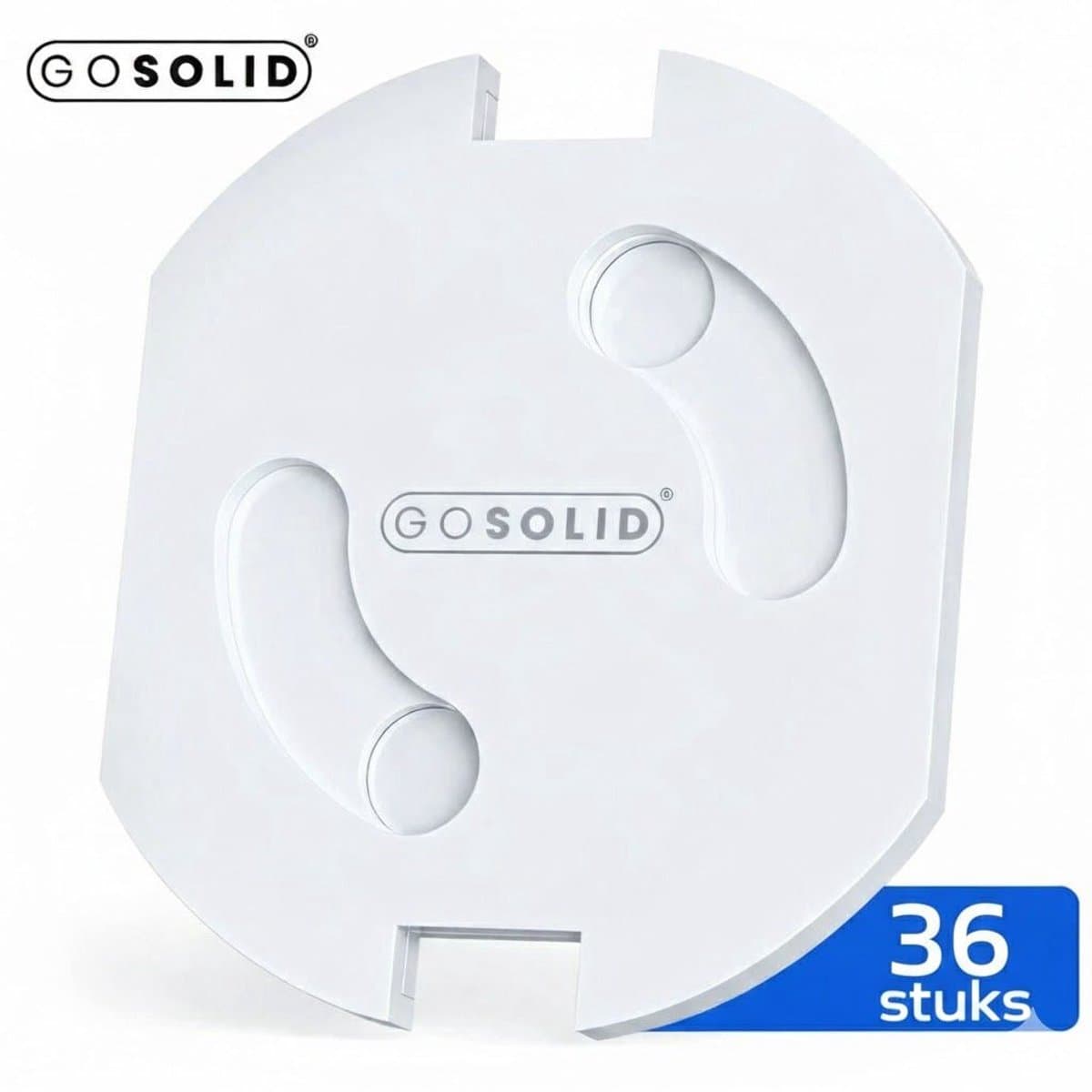 GO SOLID! ® 36x Stopcontactbeveiliging - Kinderbeveiliging voor Stopcontacten - Stopcontactbeschermers voor Baby's & Kinderen - Wit
