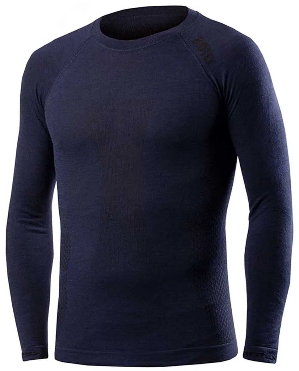 Biotex Merino Lange Mouwen Basislaag Blauw XS-S Man