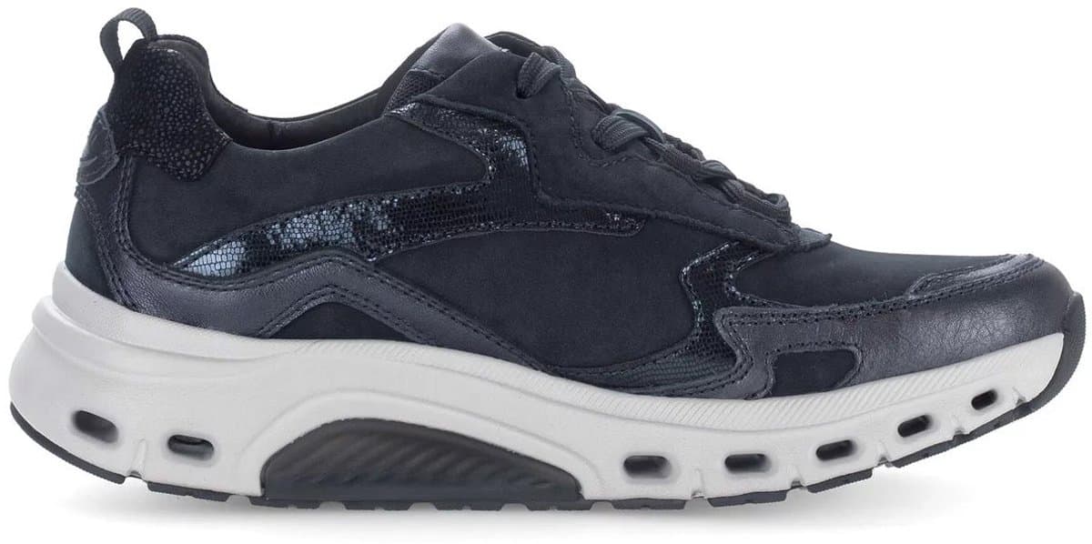 Gabor rollingsoft sensitive 76.986.36 - dames rollende wandelsneaker - Blauw - maat 37 (EU) 4 (UK)