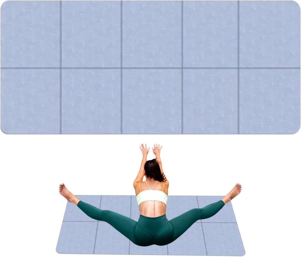 Compacte Yogamat - Fitnessmat Reizen - Outdoor Training - Waterdicht Antislip - 183 x 61 cm - Donkerblauw