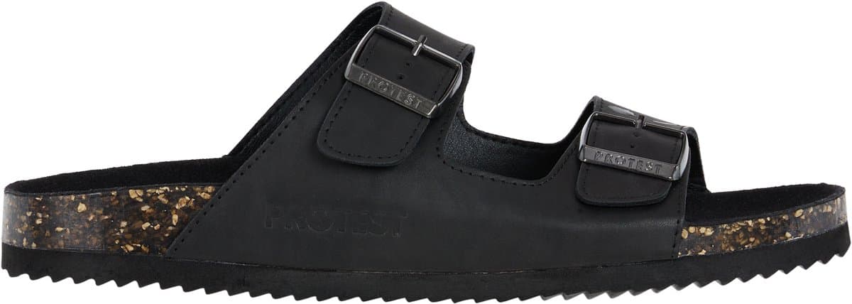Protest PRTMikal – Slippers Heren – Brede banden – Gesp – Zwart