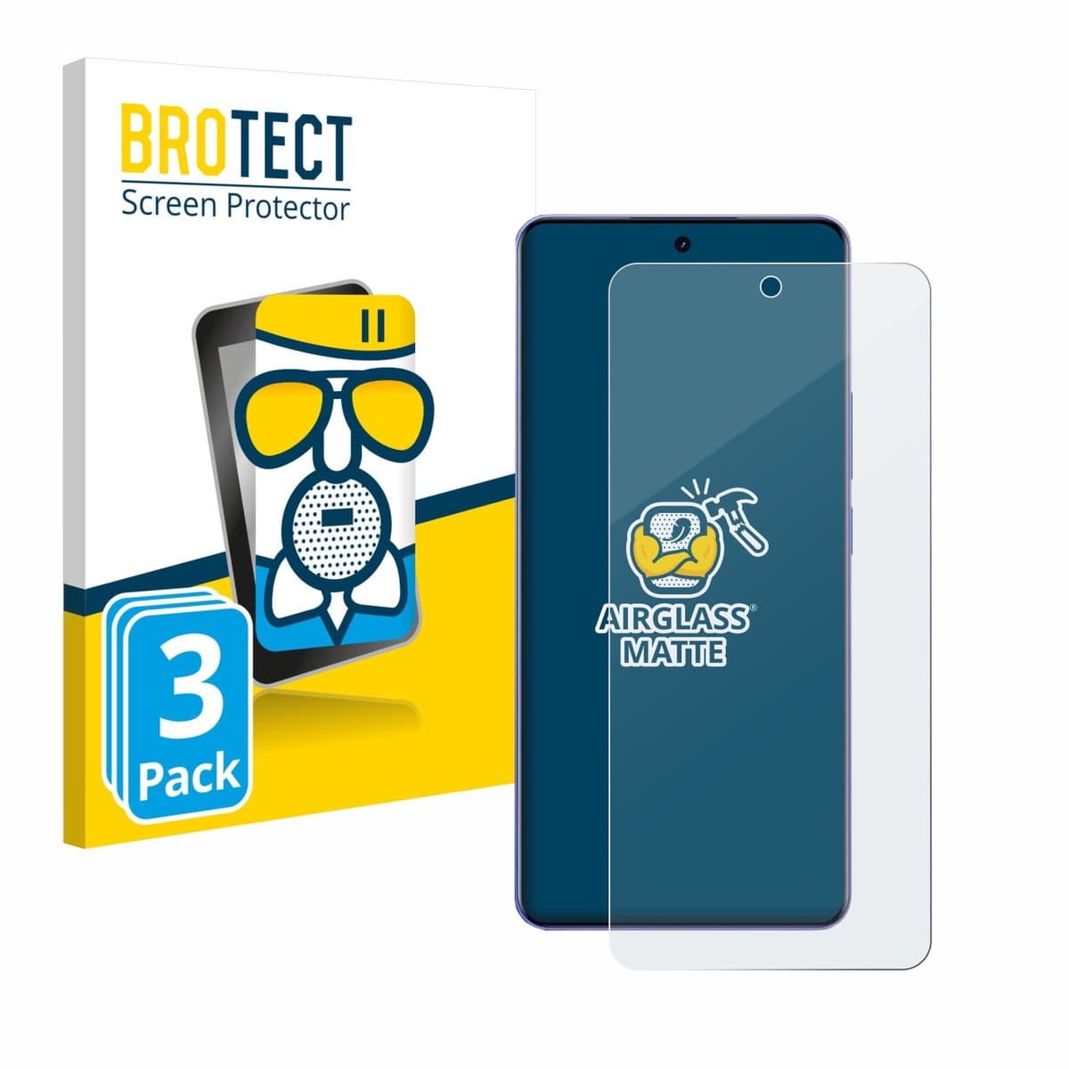 BROTECT - Screenprotector voor realme Narzo Power - Folie Beschermfolie Beschermglas matte 3 Stuks